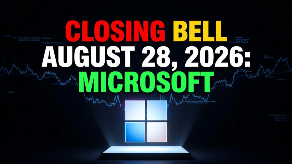 Closing Bell August 28, 2026: Microsoft Surges As Wall Street Dips Closing Bell August 28, 2026: Microsoft Surges As Wall Street Dips